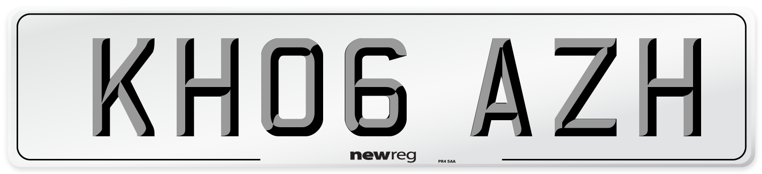 KH06 AZH Number Plate from New Reg
